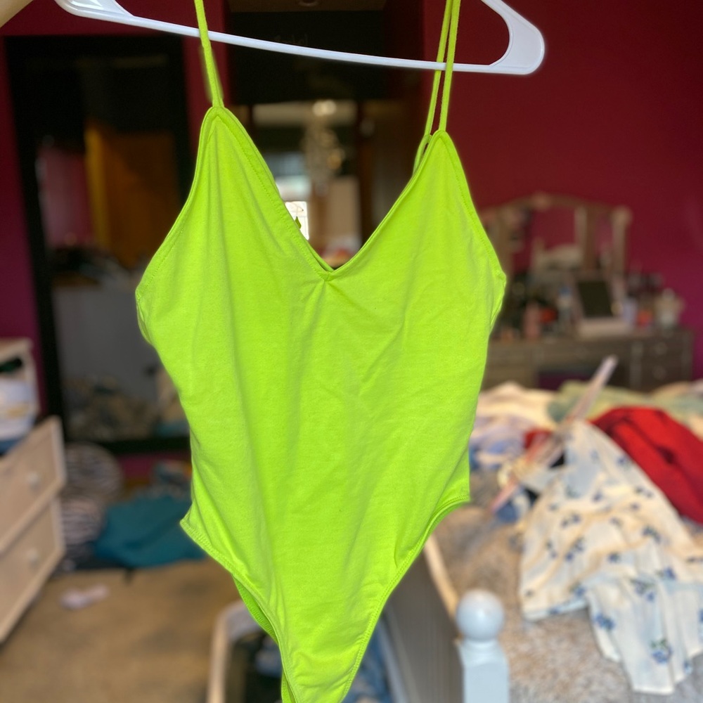 Green forever 21 bodysuit